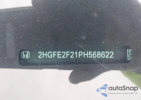 2023 Honda Civic Lx из США, поврежденный, VIN 2HGFE2F21PH568622